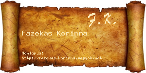 Fazekas Korinna névjegykártya